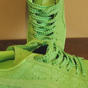 Puma Suede green youth size 4 like new